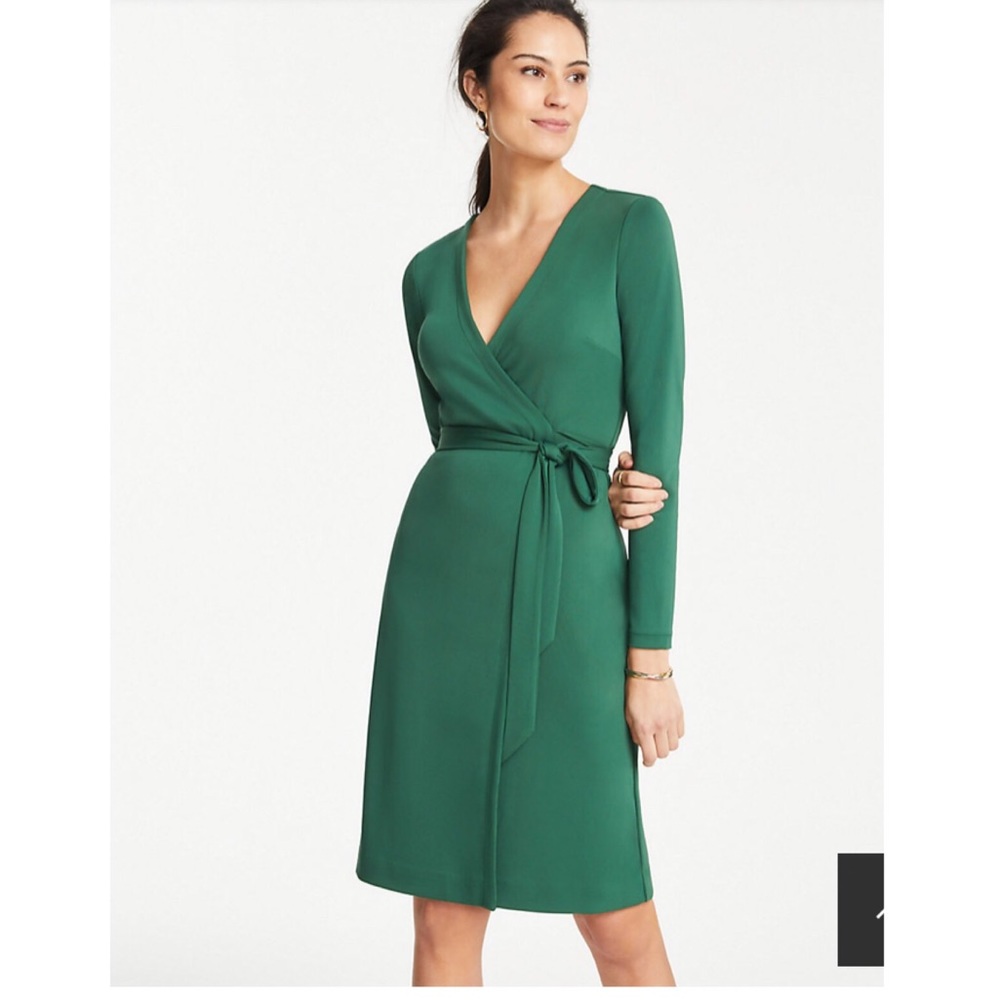 Ann Taylor  MATTE JERSEY WRAP DRESS